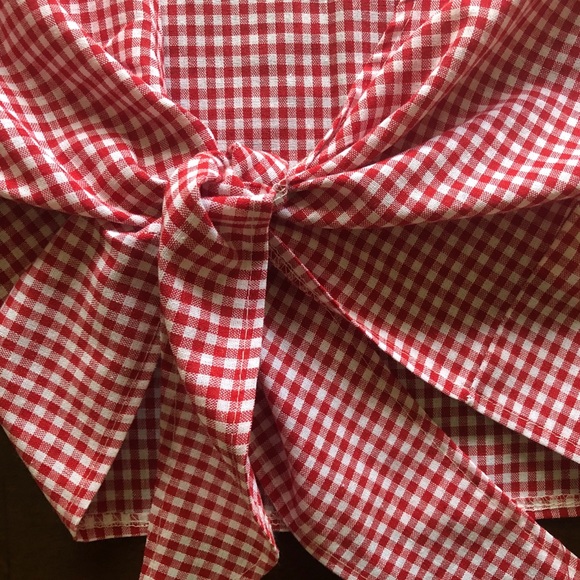 Red & White Gingham Top - Picture 3 of 4